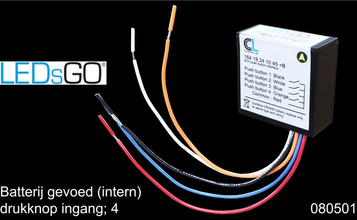 LEDsGO batterij interface