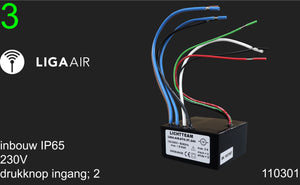 Lichtteam LIGA.AIR.STO.2T.240 Jaloezie schakelaar-Db5