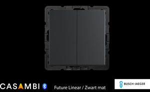 Busch-Jager-Enocean-schakelaar-voor-Casambi-Future-Linear-Zwart-mat-dubbel-Ec3