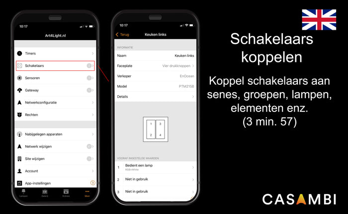 Schakelaars configureren